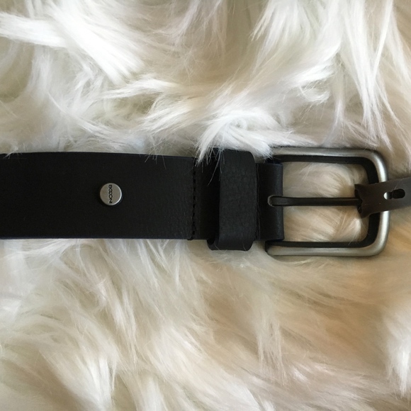 BONCONI Men's Black Leather Belt Size 40 (Multi) - Picture 4 of 6